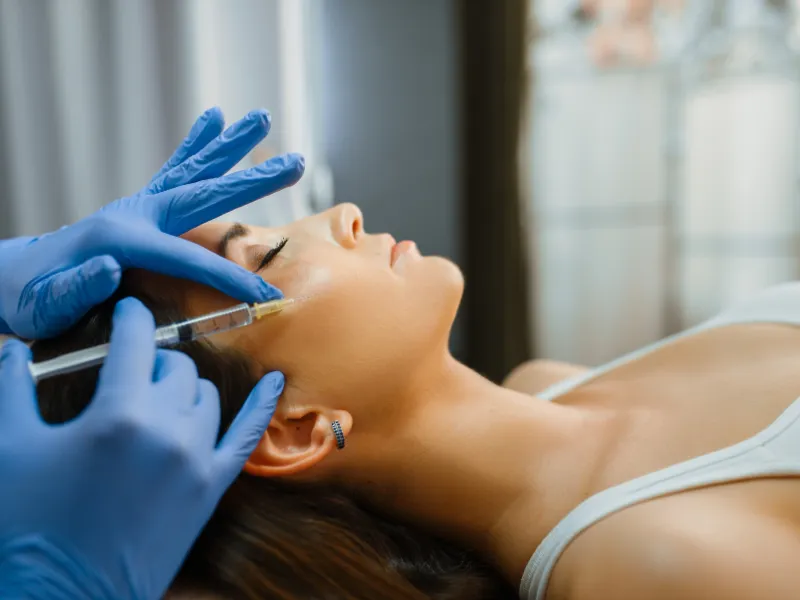treated areas with botox and dysport